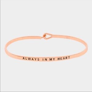 Rose Gold Engraved Bracelet